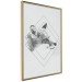Poster Sly Fox - portrait of an animal in sketch form on a solid background 130757 additionalThumb 12