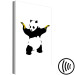 Canvas Panda with Guns (1-piece) Vertical - exotic animal with bananas 132457 additionalThumb 6