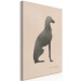 Canvas Print Sitting dog - image of a chart sitting on a light pink background 135157 additionalThumb 2
