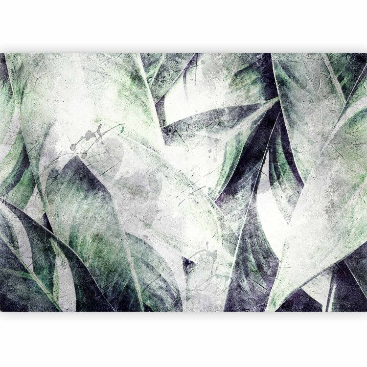 Wall Mural Eclectic jungle - plant motif with exotic leaves with texture 135357 additionalImage 1