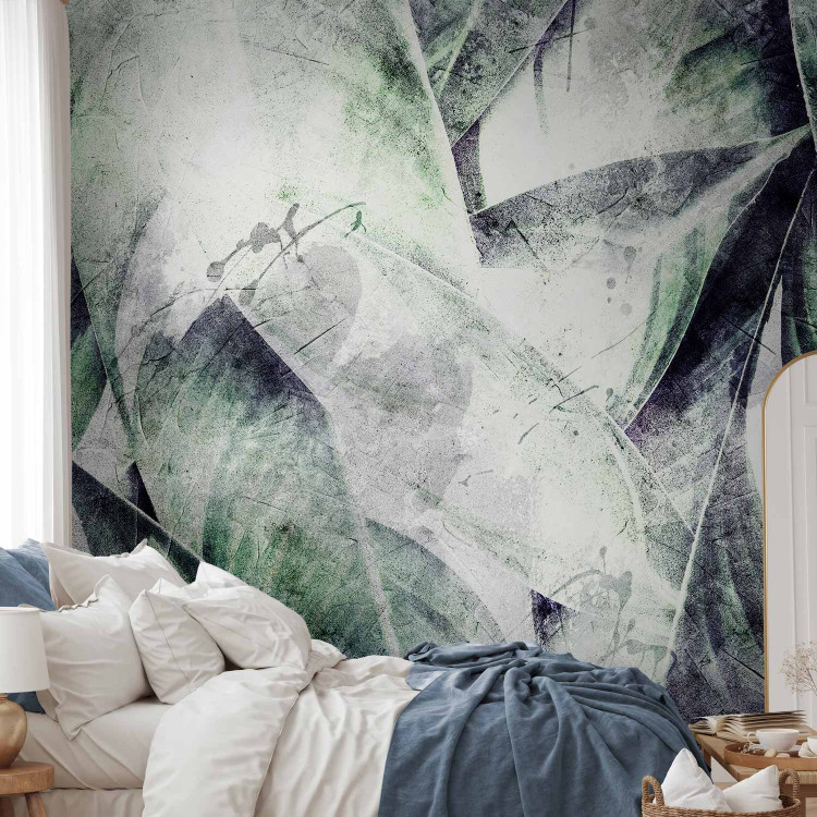 Wall Mural Eclectic jungle - plant motif with exotic leaves with texture 135357 additionalImage 2