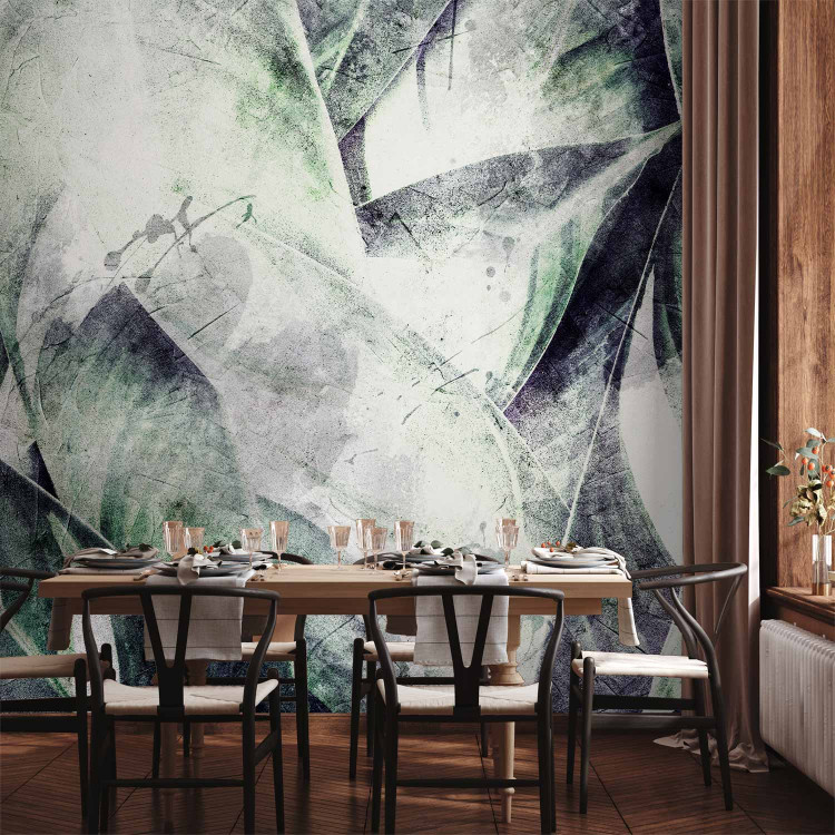 Wall Mural Eclectic jungle - plant motif with exotic leaves with texture 135357 additionalImage 6