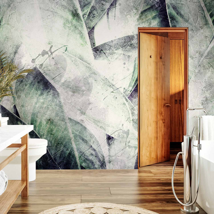 Wall Mural Eclectic jungle - plant motif with exotic leaves with texture 135357 additionalImage 8