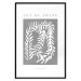 Wall Poster Art of Shape - English texts and a white plant on a gray background 135657 additionalThumb 24