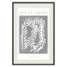 Wall Poster Art of Shape - English texts and a white plant on a gray background 135657 additionalThumb 25