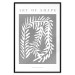 Wall Poster Art of Shape - English texts and a white plant on a gray background 135657 additionalThumb 17