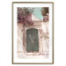 Wall Poster Charming Alley - architecture of a wall with a green entrance in the sunlight 135757 additionalThumb 20