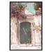 Wall Poster Charming Alley - architecture of a wall with a green entrance in the sunlight 135757 additionalThumb 15