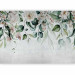 Wall Mural Hanging gardens - plant motif with hanging flowers and retro leaves 135957 additionalThumb 1
