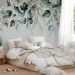 Wall Mural Hanging gardens - plant motif with hanging flowers and retro leaves 135957 additionalThumb 2