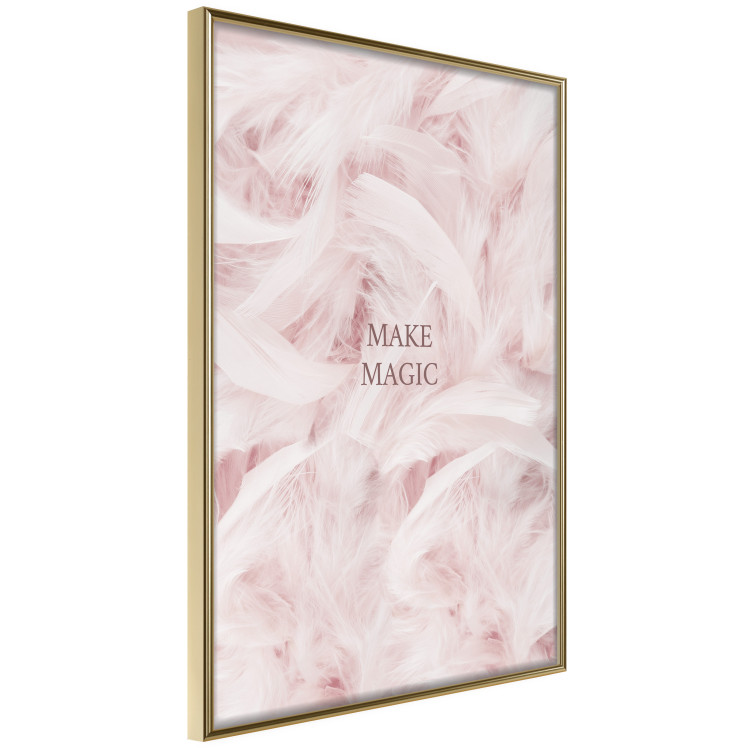 Wall Poster Pink Feathers - fluffy pastel composition with English text 136457 additionalImage 7