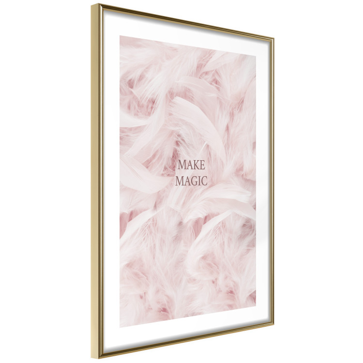 Wall Poster Pink Feathers - fluffy pastel composition with English text 136457 additionalImage 5