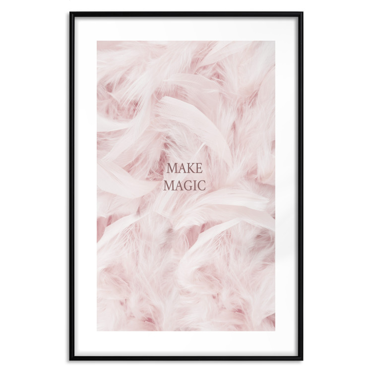 Wall Poster Pink Feathers - fluffy pastel composition with English text 136457 additionalImage 10
