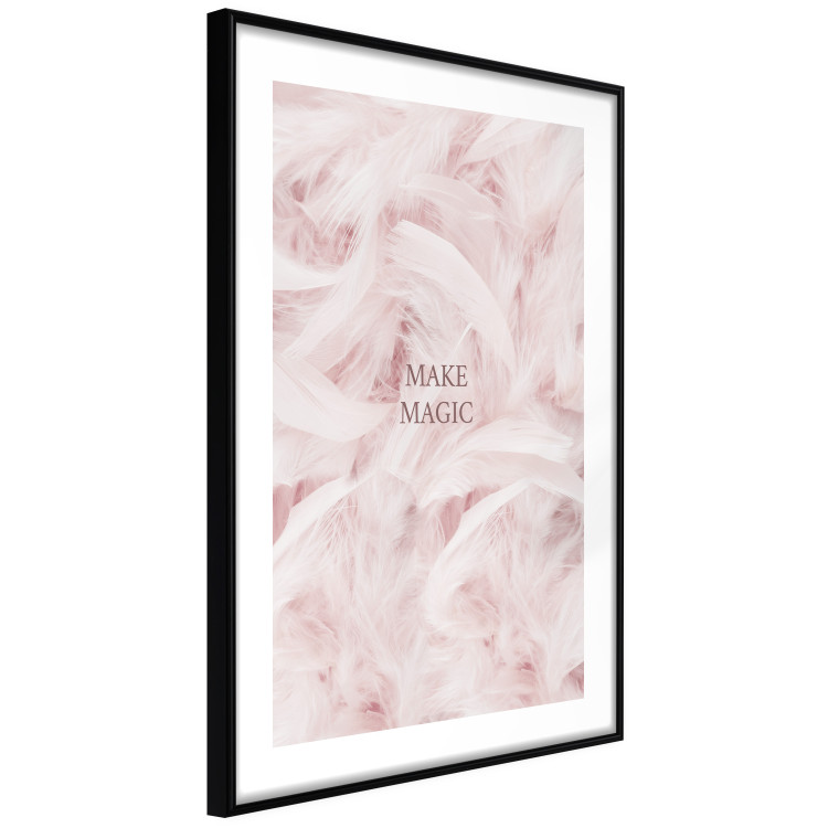 Wall Poster Pink Feathers - fluffy pastel composition with English text 136457 additionalImage 6