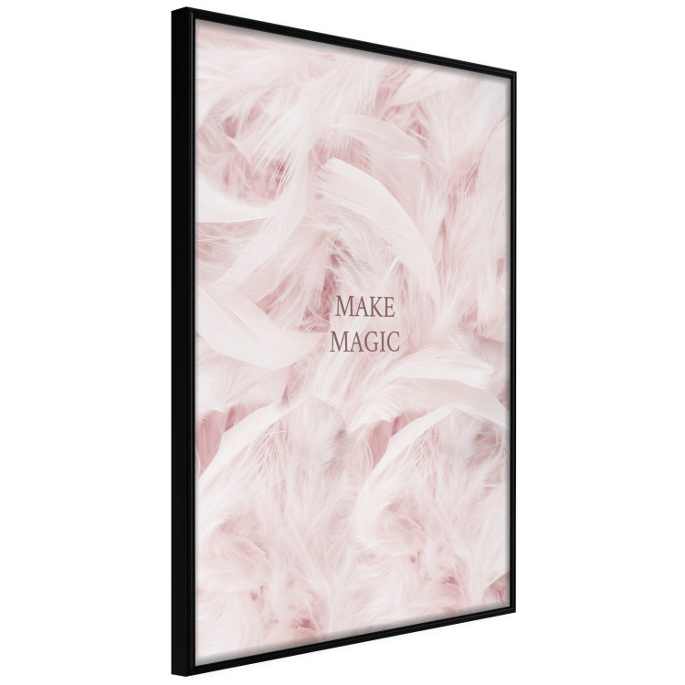 Wall Poster Pink Feathers - fluffy pastel composition with English text 136457 additionalImage 8