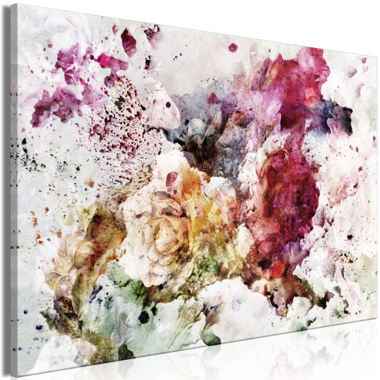 Canvas Art Print Colorful Nature Expression (1-piece) Wide - floral abstraction 142257 additionalImage 2