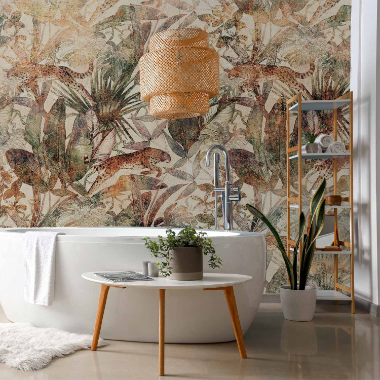 Wall Mural Wild nature - exotic composition with plant motif and leaves 142357 additionalImage 8