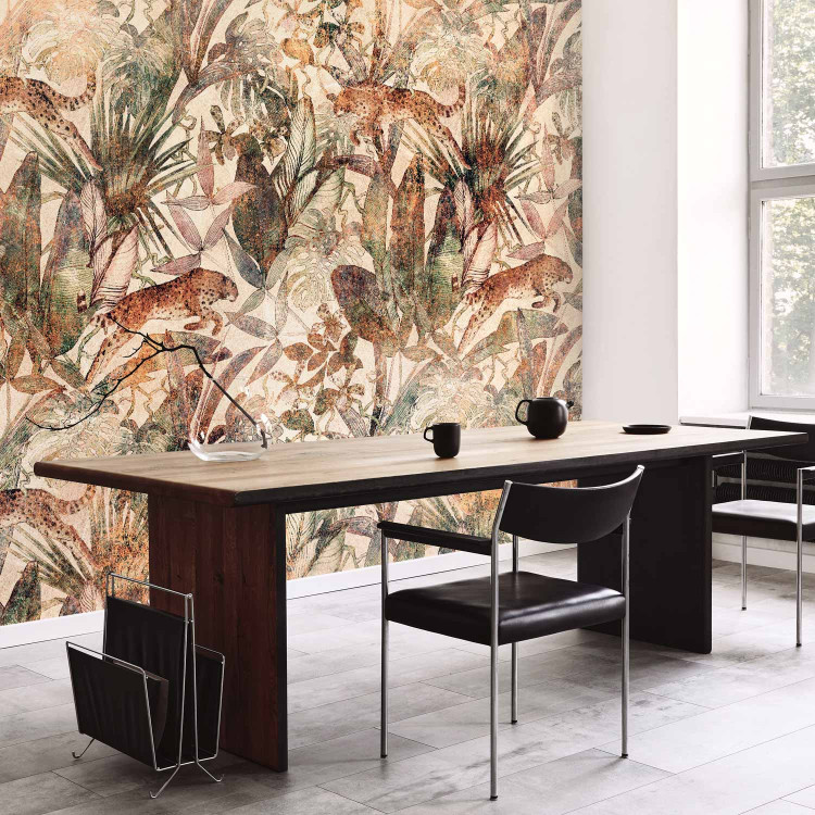 Wall Mural Wild nature - exotic composition with plant motif and leaves 142357 additionalImage 7