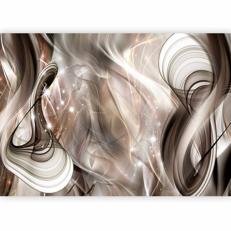 Photo Wallpaper Serenity of the senses - sepia-toned abstraction with glow effect 143157 additionalImage 1