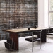 Wall Mural Wooden tiles - dark grey background with a pattern of small rectangles 144957 additionalThumb 7
