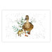 Wall Poster The Family of Ducks - Cute Painted Animals and Plants on the Background With Splashes 145757 additionalThumb 18