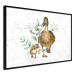 Wall Poster The Family of Ducks - Cute Painted Animals and Plants on the Background With Splashes 145757 additionalThumb 4