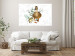 Wall Poster The Family of Ducks - Cute Painted Animals and Plants on the Background With Splashes 145757 additionalThumb 10