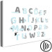 Canvas Print Polish Alphabet for Children - Blue and Gray Letters with Animals 146457 additionalThumb 6