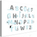 Canvas Print Polish Alphabet for Children - Blue and Gray Letters with Animals 146457 additionalThumb 2