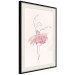 Wall Poster Dancer - Lineart of a Ballerina in a Dress Made of Pink Flower Petals 148557 additionalThumb 8