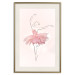Wall Poster Dancer - Lineart of a Ballerina in a Dress Made of Pink Flower Petals 148557 additionalThumb 27