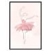 Wall Poster Dancer - Lineart of a Ballerina in a Dress Made of Pink Flower Petals 148557 additionalThumb 20