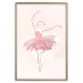 Wall Poster Dancer - Lineart of a Ballerina in a Dress Made of Pink Flower Petals 148557 additionalThumb 21