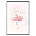 Wall Poster Dancer - Lineart of a Ballerina in a Dress Made of Pink Flower Petals 148557 additionalThumb 23