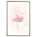 Wall Poster Dancer - Lineart of a Ballerina in a Dress Made of Pink Flower Petals 148557 additionalThumb 25