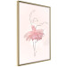 Wall Poster Dancer - Lineart of a Ballerina in a Dress Made of Pink Flower Petals 148557 additionalThumb 5