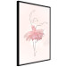 Wall Poster Dancer - Lineart of a Ballerina in a Dress Made of Pink Flower Petals 148557 additionalThumb 6