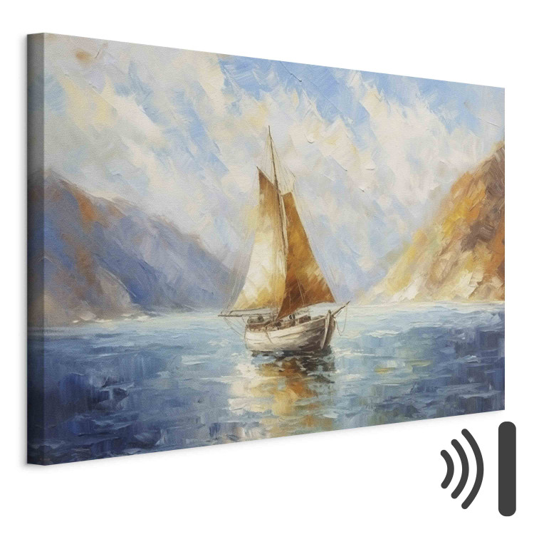 Canvas Art Print A Ship at Sea - A Landscape Inspired by the Works of Claude Monet 151057 additionalImage 8
