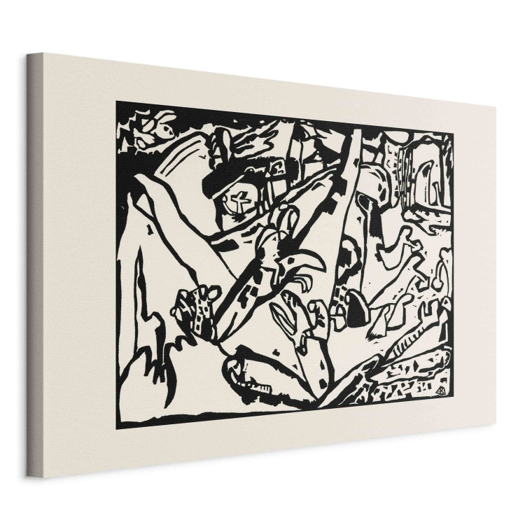 Large canvas print Composition II - A Monochromatic Composition by Kandinsky [Large Format] 151657 additionalImage 3