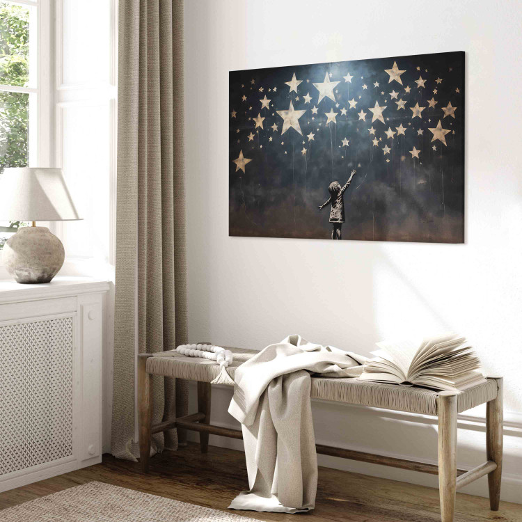 Canvas Falling Stars - A Mural Inspired by Banksy’s Work 151757 additionalImage 10