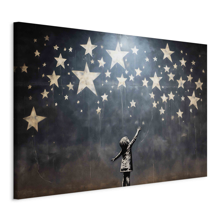 Canvas Falling Stars - A Mural Inspired by Banksy’s Work 151757 additionalImage 2
