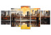 Canvas Art Print A View of Brooklyn - A Cityscape With a Bridge Against a Backdrop of Architecture 151957