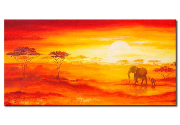 Canvas Art Print Desert in the sunset 49457