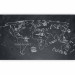 Photo Wallpaper World Map - sketch of continents on a black background 59957 additionalThumb 1