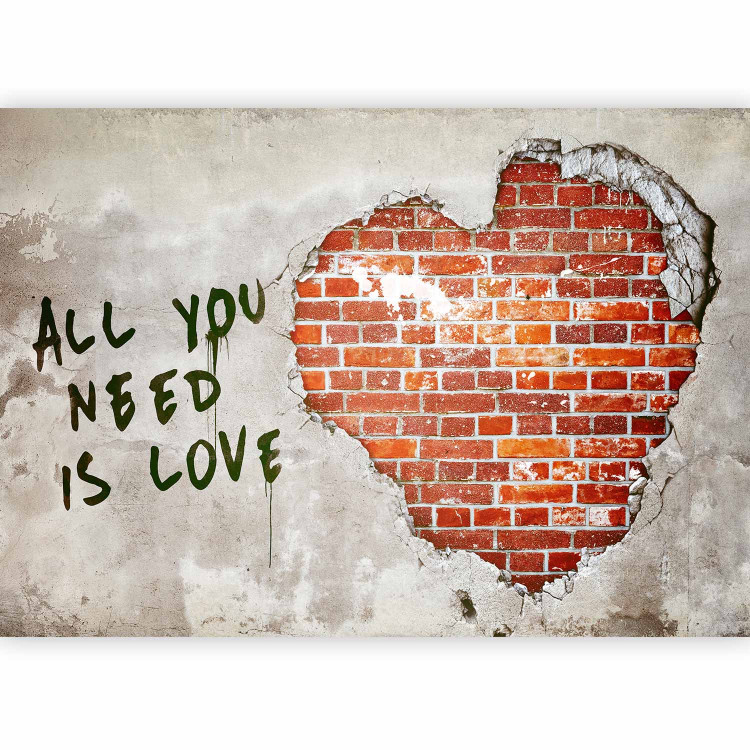 Wall Mural Love is all you need - Artistic Mural with Text and Love Motif 60757 additionalImage 1