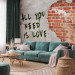 Wall Mural Love is all you need - Artistic Mural with Text and Love Motif 60757