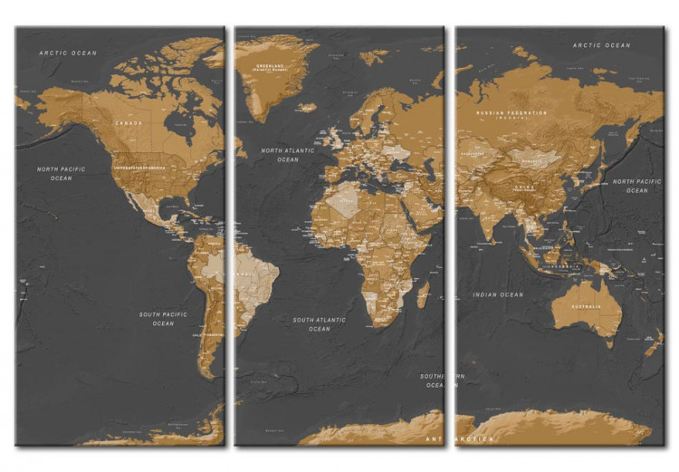 Canvas Print World Map: Modern Aesthetics 94557