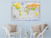 Canvas Print Direction of Travel (1-part) - Gray-Toned World Map with Inscriptions 95957 additionalThumb 3