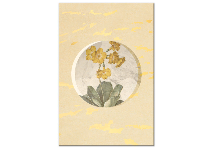 Canvas Art Print Flower In Circle (1 Part) Vertical 116667