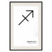 Wall Poster Sagittarius - simple black and white composition with zodiac sign and text 117067 additionalThumb 23